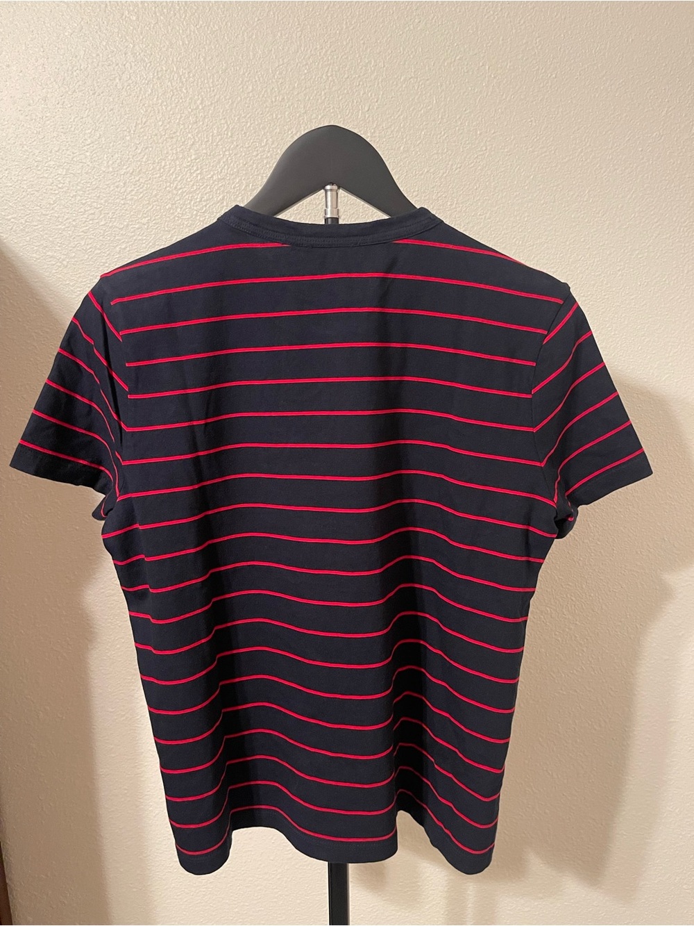 Madewell Navy Tee with Red Stripes - Picture 3 of 7